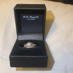 Bridal Ring Set 14k White Gold