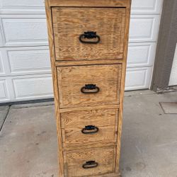 Rustic all wood file cabinet 