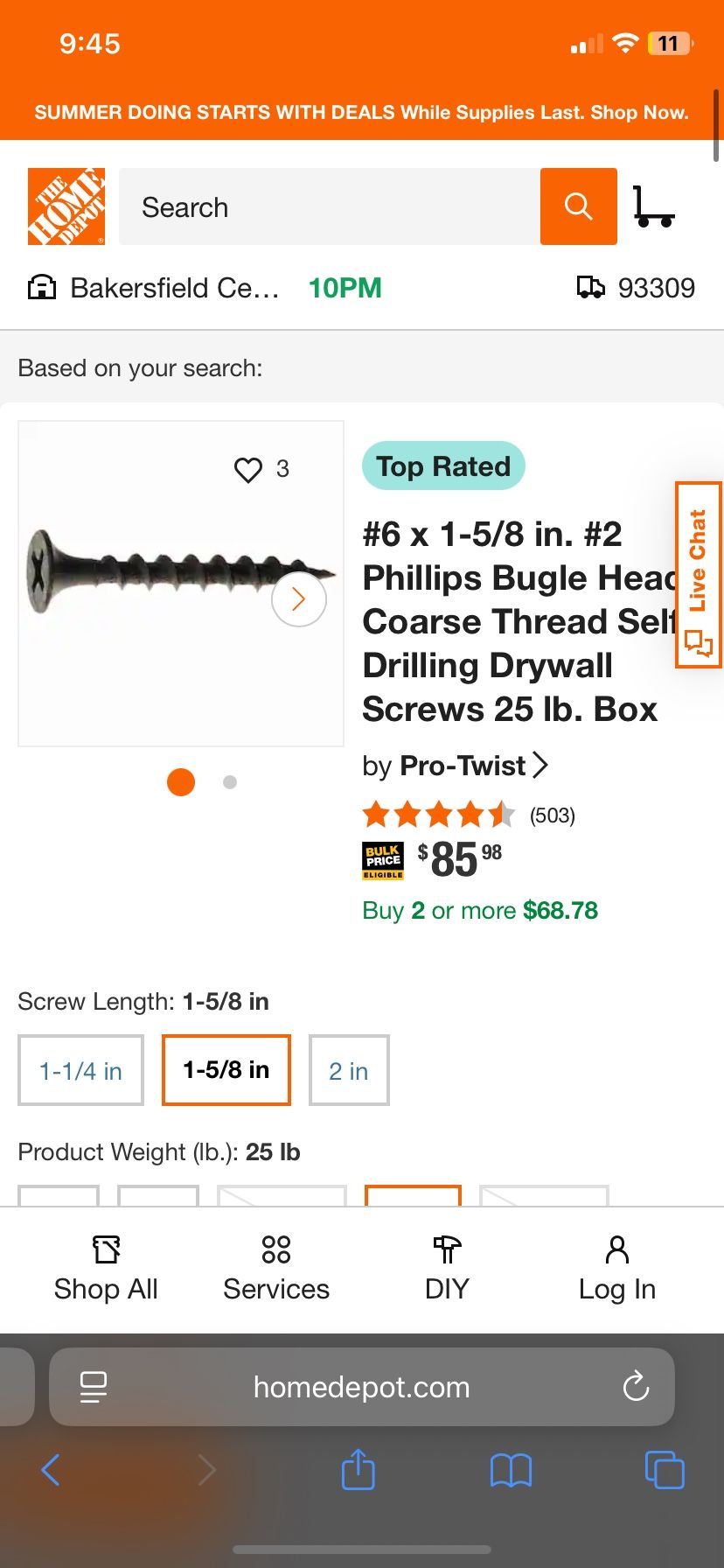 Proffered Drywallerz Screws