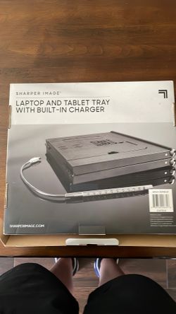 Sharper Image.  Laptop and tablet tray with built in charger