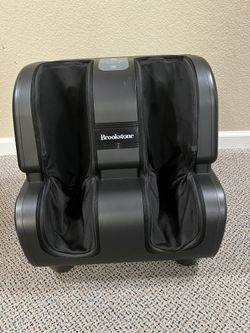 Brookstone B-FMS-1200J Electric Foot & Calf Leg Massager Black 4 Programs