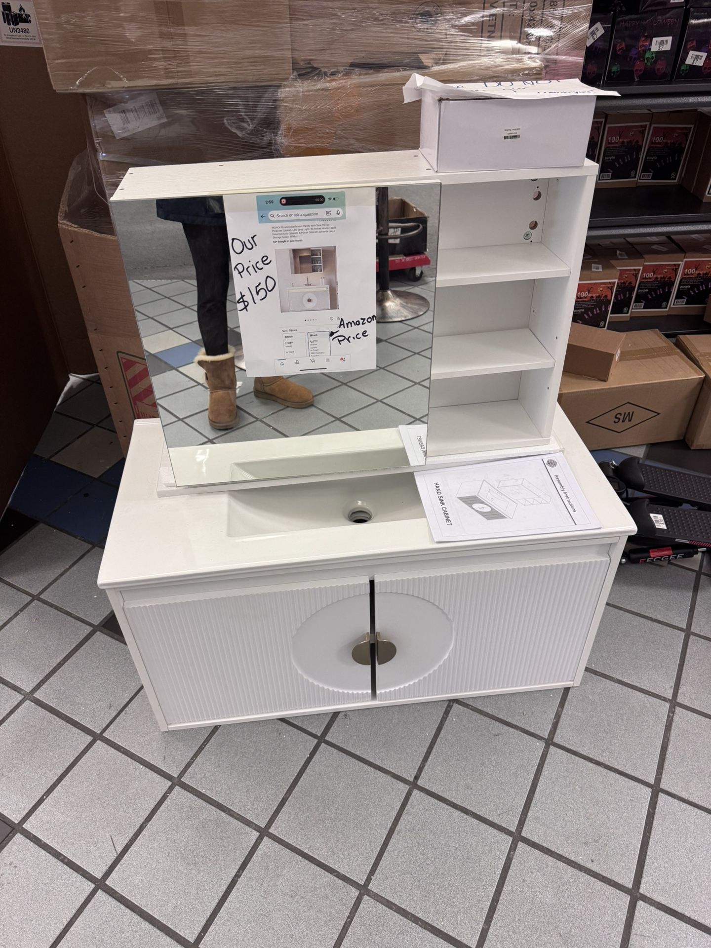 Bathroom cabinet with sink