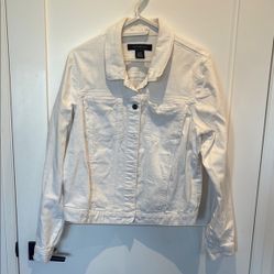 Calvin Klein Women's White Denim Jacket 