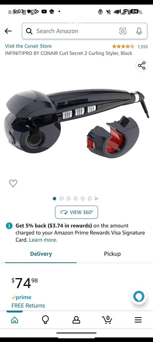 Conair curling styler Infiniti pro Curl Secret 2.0