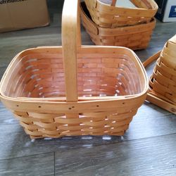 LONGABERGER BASKET 11 X 8 X 6.    12"HANDLE. $10 And Much More