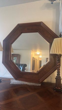 Wooden Thomasville Octagon Mirror