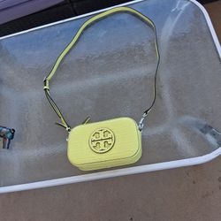 Tory Burch Mini Miller Croc Imbossed Bag