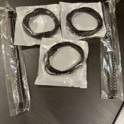 5  Black Lather Bracelets For Men’s 