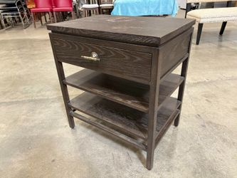 STANLEY Rustic Finished Single Drawer Side Table with Bottom Shelving