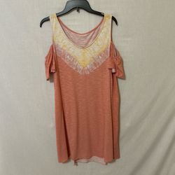 Sonoma Pink Asymmetrical Ruffled Sleeveless dress
