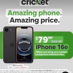 IPHONE 16e For Only $79.99 When Switch Over!!