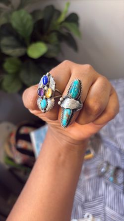 Antique turquoise rings
