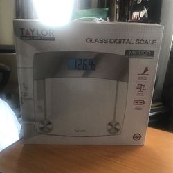 Glass digital scale mirror accents