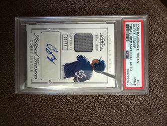 2015 Panini National Treasures Corey Seager Auto Relic PSA 9