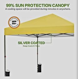 Pop-Up Canopy Tent UPF 50+ Sun Protection