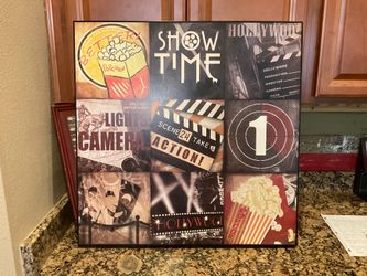 Movie Theater Show Time Canvas Picture Wall Hanging