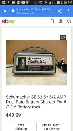 Schumacher dual rate 6 / 2 amp battery charger only $ 30 bucks! New in box. .