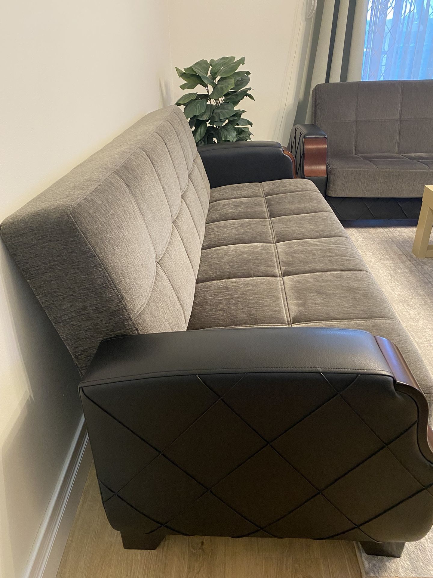 Grey And Black Couch