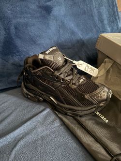 Balenciaga MEN'S RUNNER LED SNEAKER IN BLACK