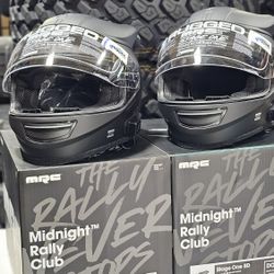 New 2x Rugged Radio MRC Air Pumper Helmets With Radio Connections 