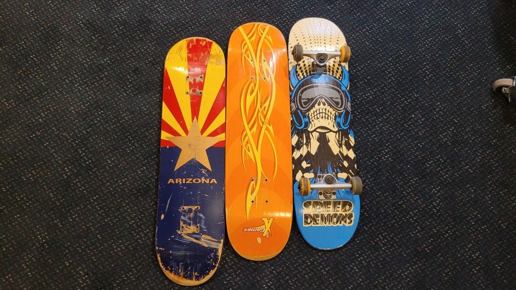 3 Skateboard Decks