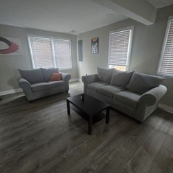 Gray Sofa&Loveseat
