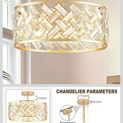 New gold crystal chandelier