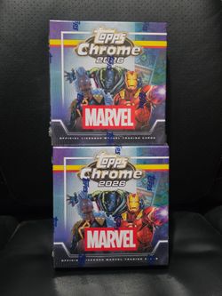 2026 Topps Chrome Marvel Cards Mega Box! 2 Box Lot! New Factory Sealed!