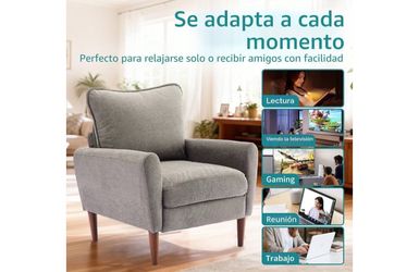 Comodo set de dos sillones de color gris