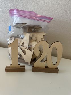 Wooden Table Numbers And Stands