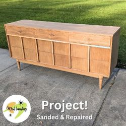 Project Mid Century MCM Triple Dresser Lowboy 