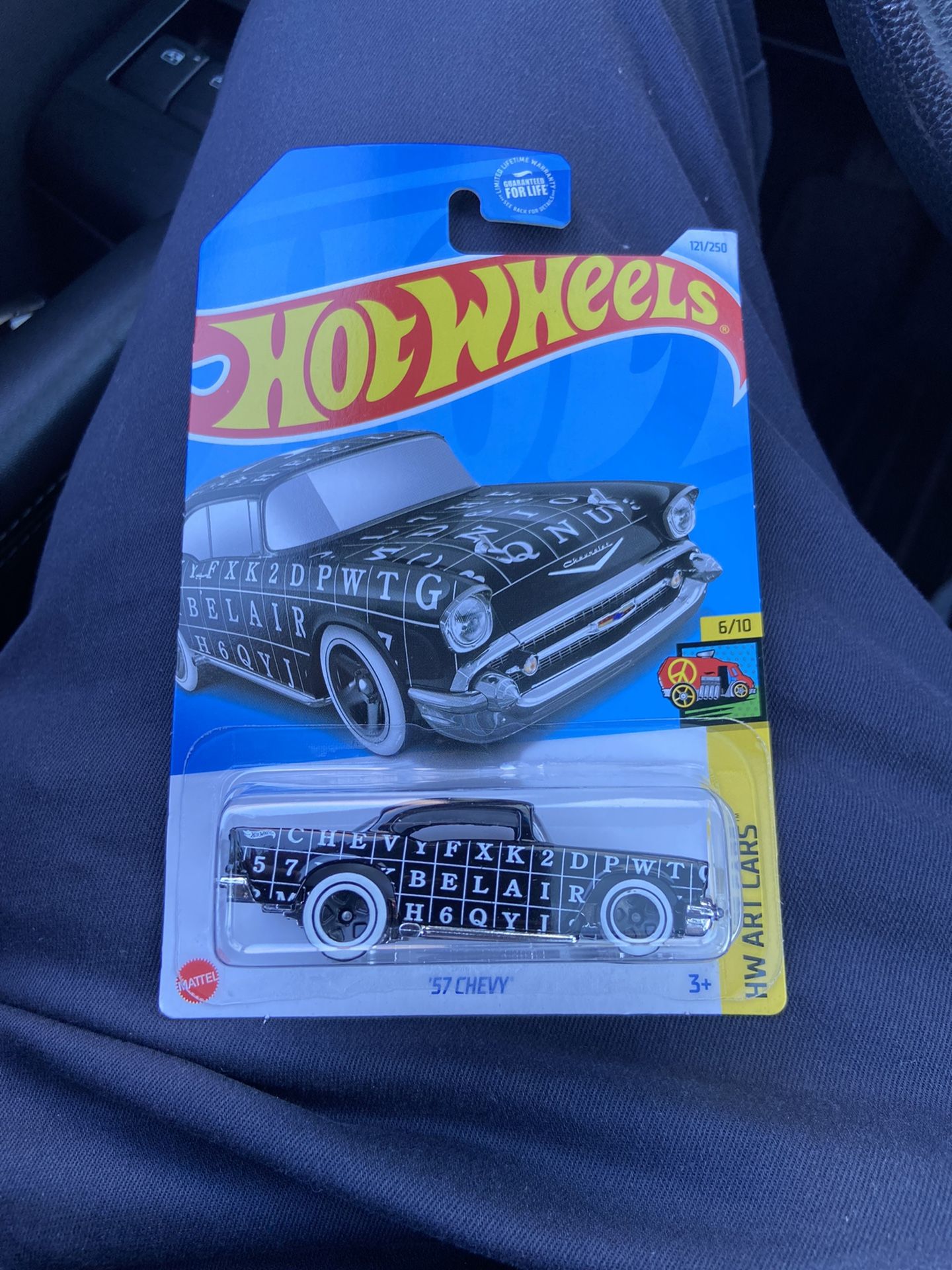 Matchbox Hot Wheels '57 Chevy, HW Art Cars 6/10 [Black] 121/250, L2593