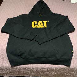 CAT Black Logo Hoodie Size XXL