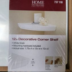 12in Decorative Corner Floating Shelf