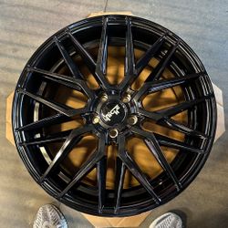 20x9.5 5-112 Niche M224 GAMMA GLOSS BLACK Wheel (Rims Only)