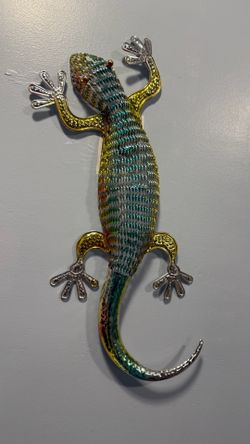 New Decorative Metal Gecko Wall Art 27“ inches