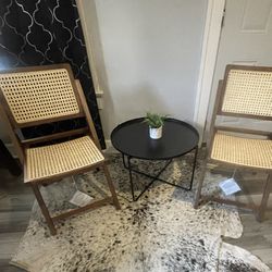 Set Chairs and Coffee Table