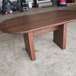 Solid Wood Oval Table