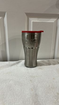 Vintage  coca cola thermo serv-style stainless  steel travel tumbler