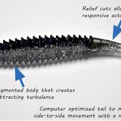 Definitive Rods Soft Plastic Swim Bait  W/glass Rattles 
