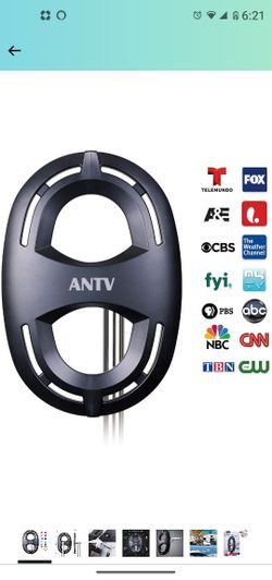 ANTV Outdoor TV Antenna with Enhanced VHF Reception, 65-Mile Range, Multi-Directional for Outdoor, Attic, RV Used, 33ft Coaxial Cable, Black Color