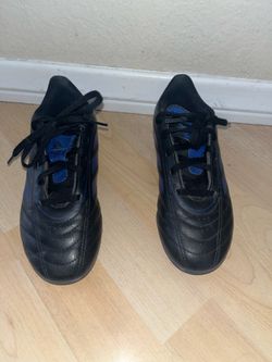 Adidas Black and Blue Soccer Cleats Kids