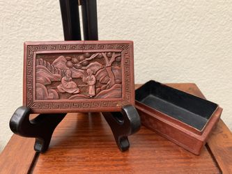 Chinese antique box over 150 years old professional term-tick red