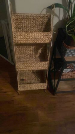 Wicker shelf from HomeGoods brand new never used