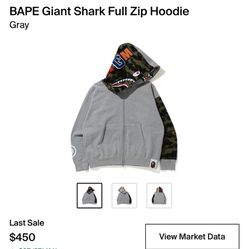 Black/grey Camo Shark Bape Hoodie Full Zip up for Sale in Killeen, TX -  OfferUp