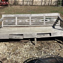 Old Wooden Church Bench 