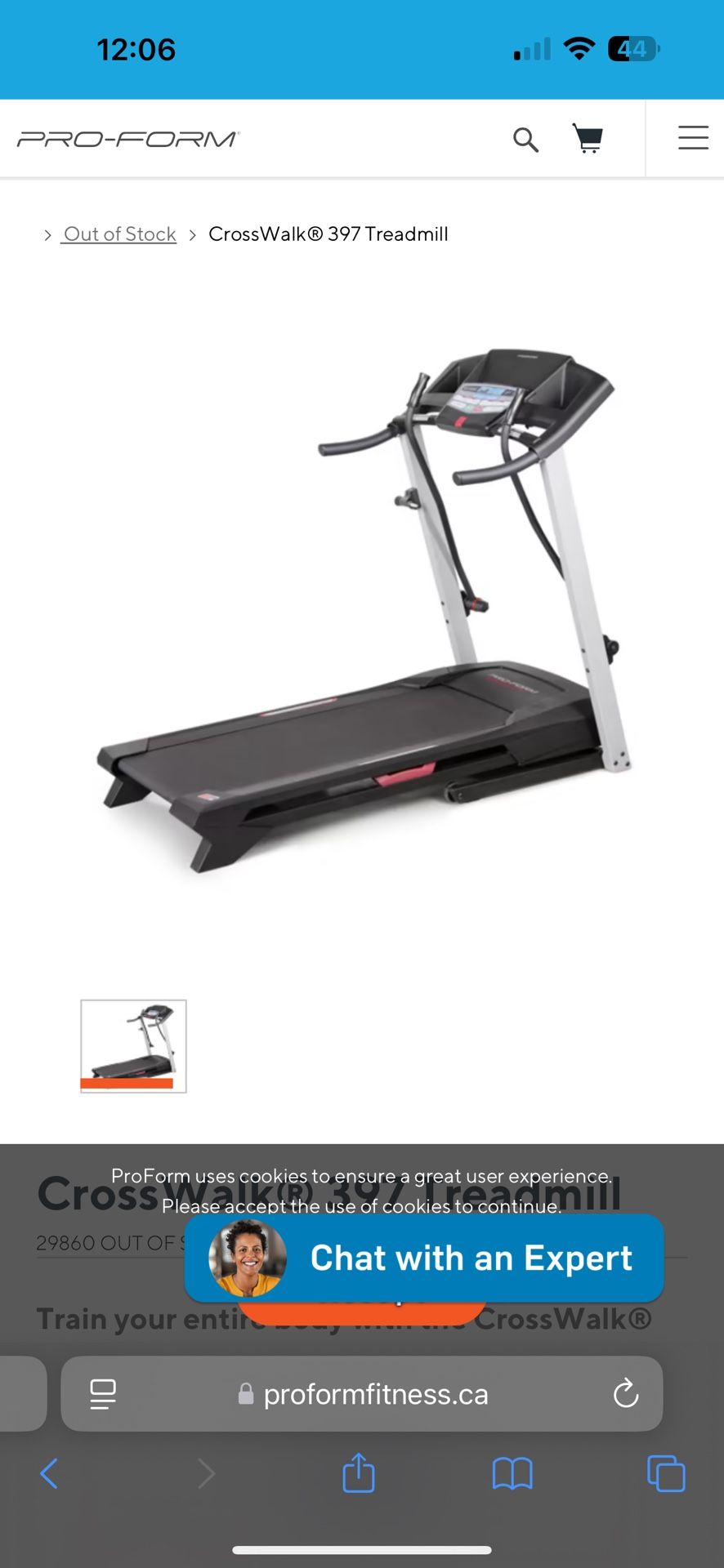 ProForm Crosswalk Treadmill 397