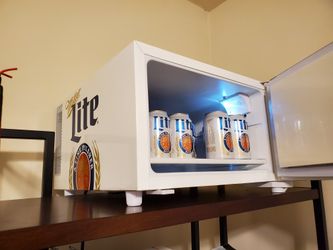Miller Lite mini fridge