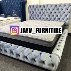 New Queen Bed Frame With Mattress