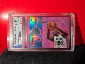 RARE !! 1995 NBA Hoops Shaquille O'Neal All-Time Rookie Team MGS 9 MT.